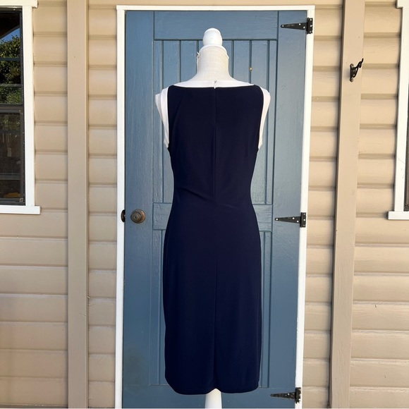 Ralph Lauren Navy and White Midi Dress Women’s Size 6 - Picture 3 of 8